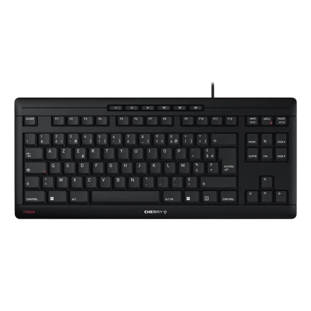 Cherry Stream Keyboard TKL - Membrane - Filaire - Noir, vue 1