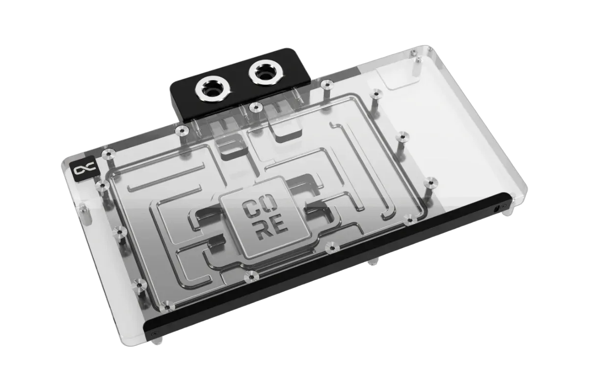 Alphacool Core Geforce RTX 5080 Solid + AMP avec Backplate, vue 2