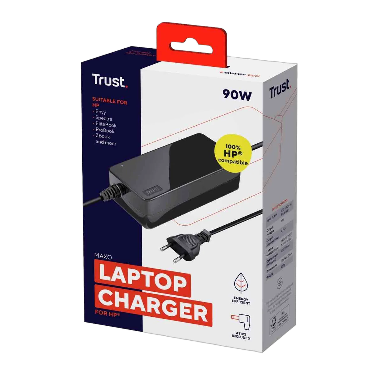 Trust Alimentation MAXO 90W pour HP - 4 embouts, vue 3