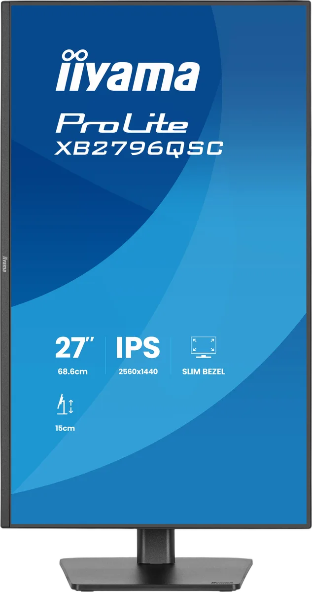 Iiyama Prolite XB2796QSC-B1 - 27" QHD 75Hz USB-C PD 65W, vue 2