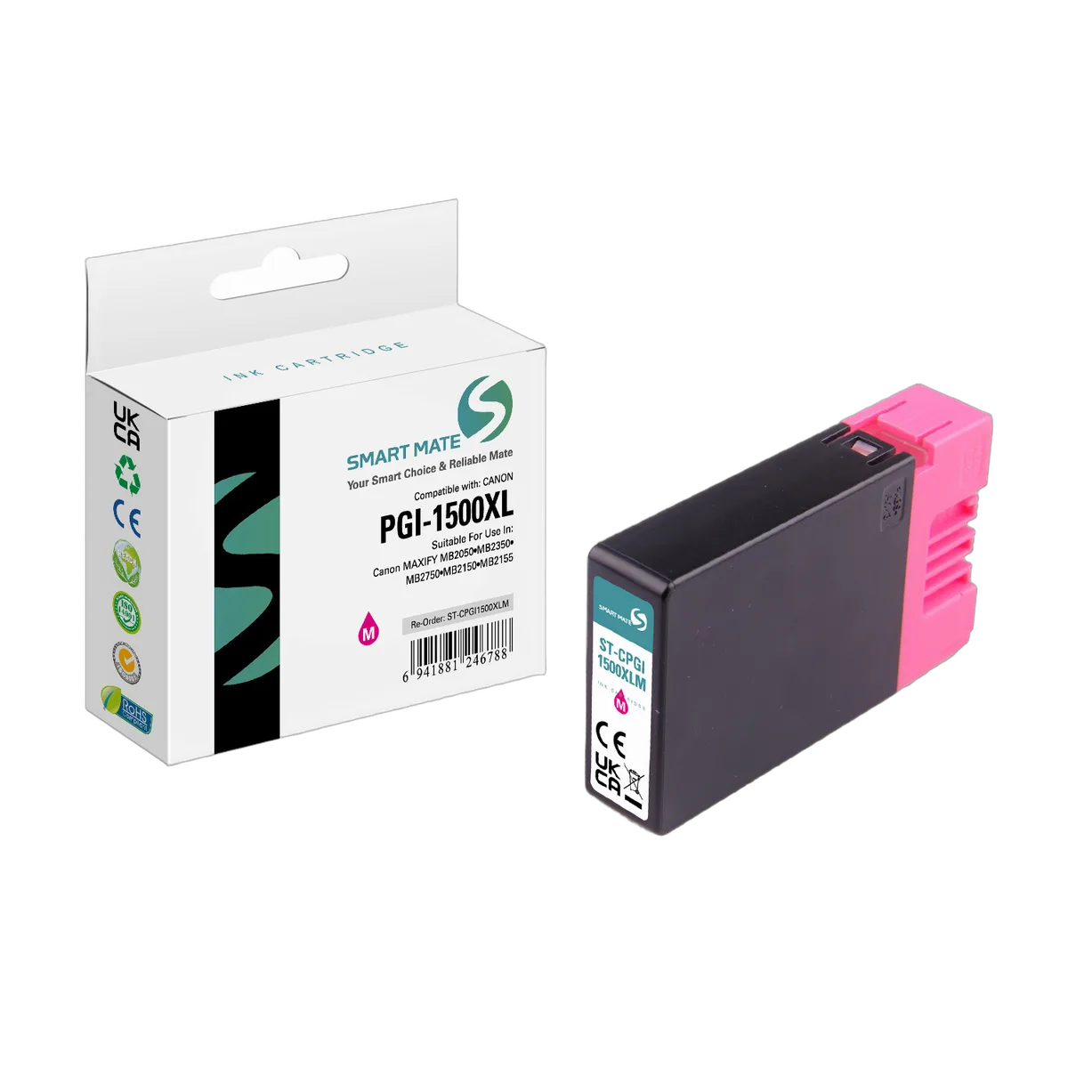 Compatible Canon Cartouche PGI-1500XLM Magenta, vue 1