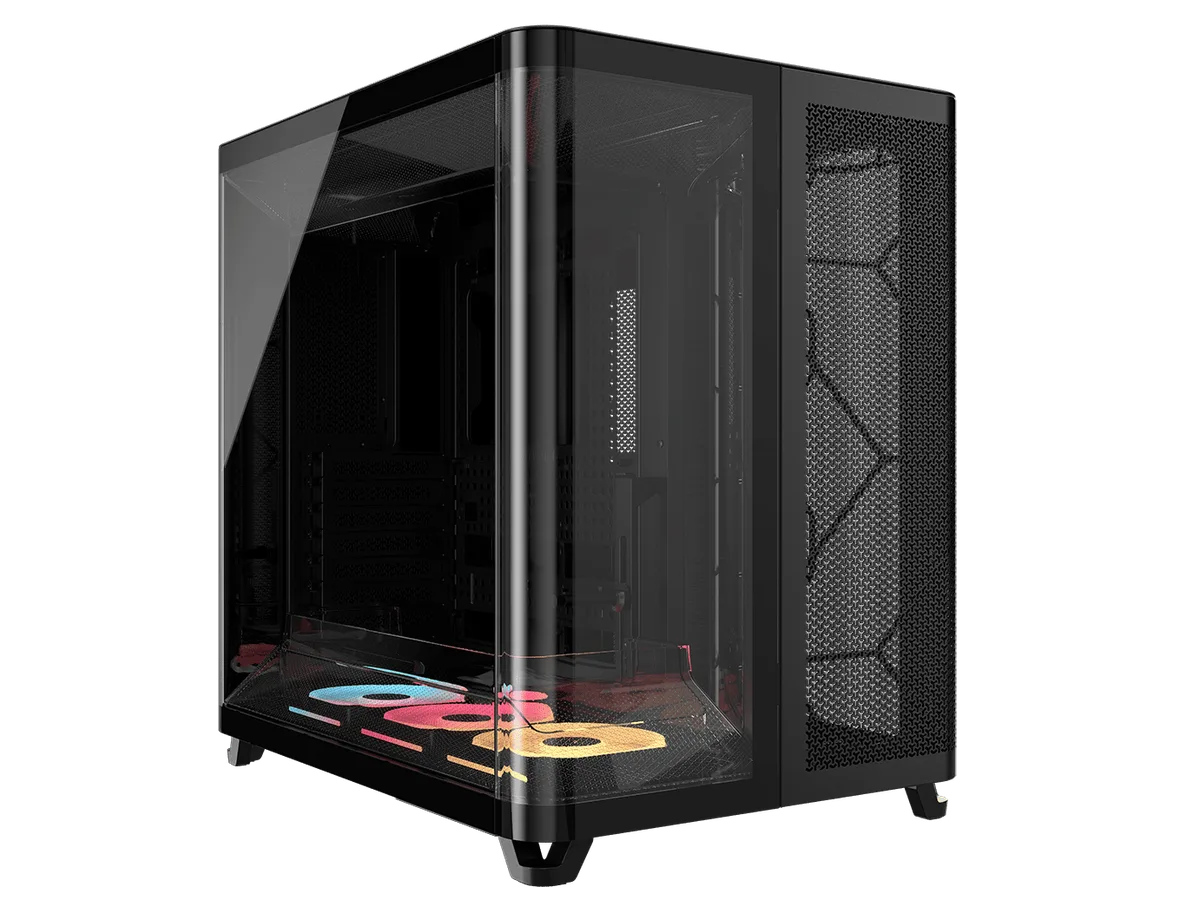 Corsair Air 5400 LX-R RGB Link Noir - MT/Sans Alim/E-ATX, vue 1