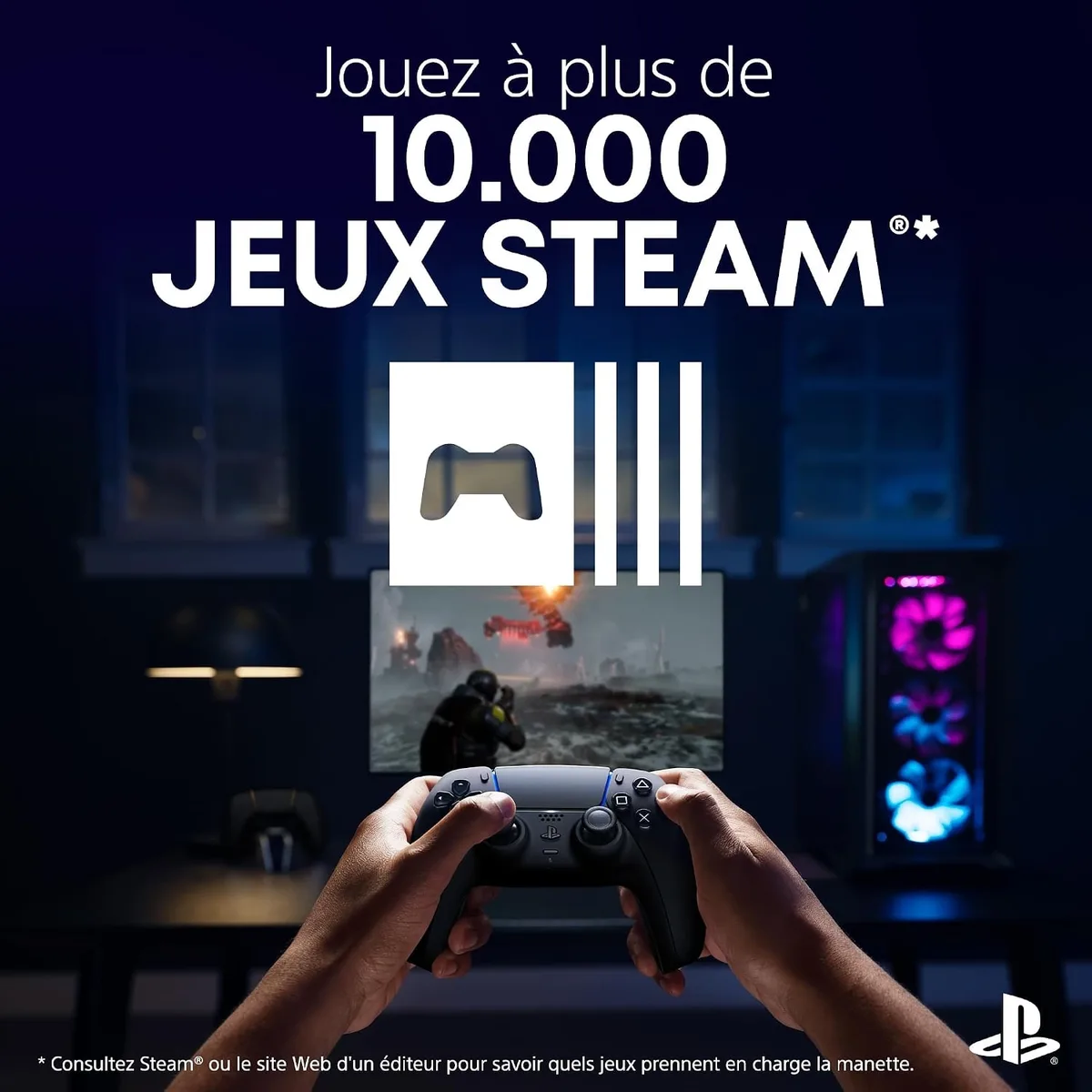 Sony Manette DualSense Midnight Black - PC/PS5/Mac/Mobile, vue 7