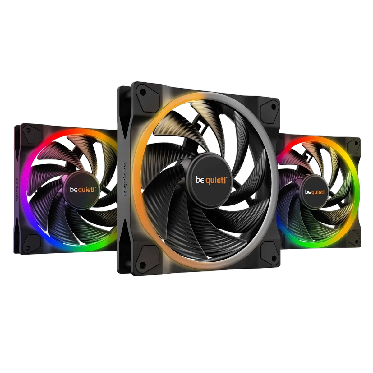 be quiet! Pack de 3 Light Wings 140mm PWM ARGB High Speed, vue 1