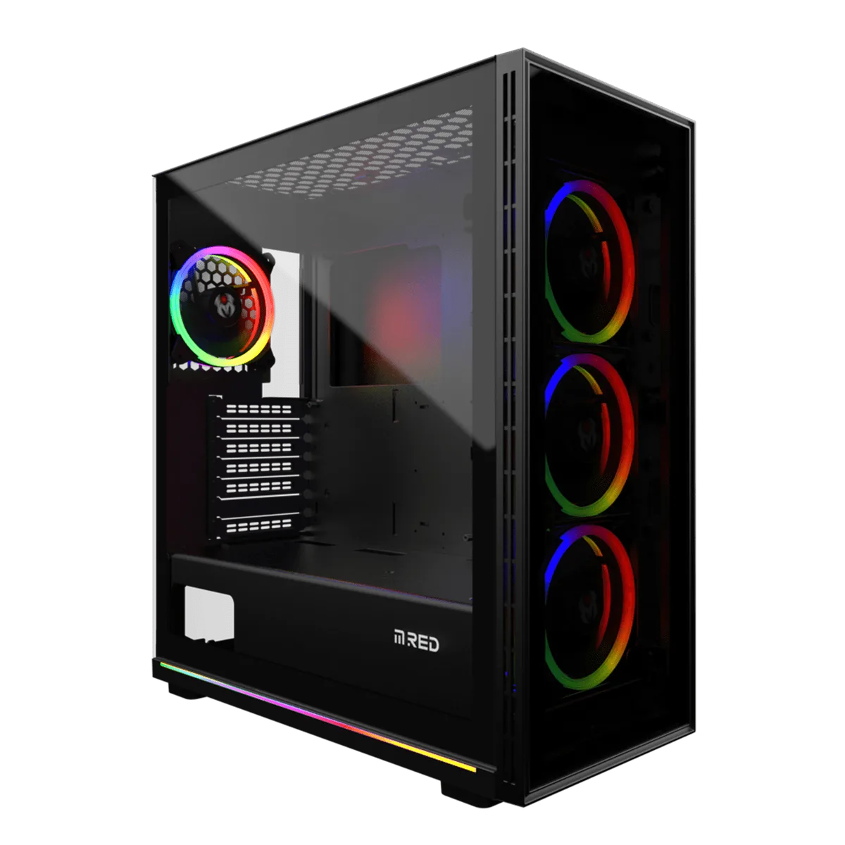 M.RED BLACK DESTROYER Glass-G - ARGB - MT/ATX, vue 1