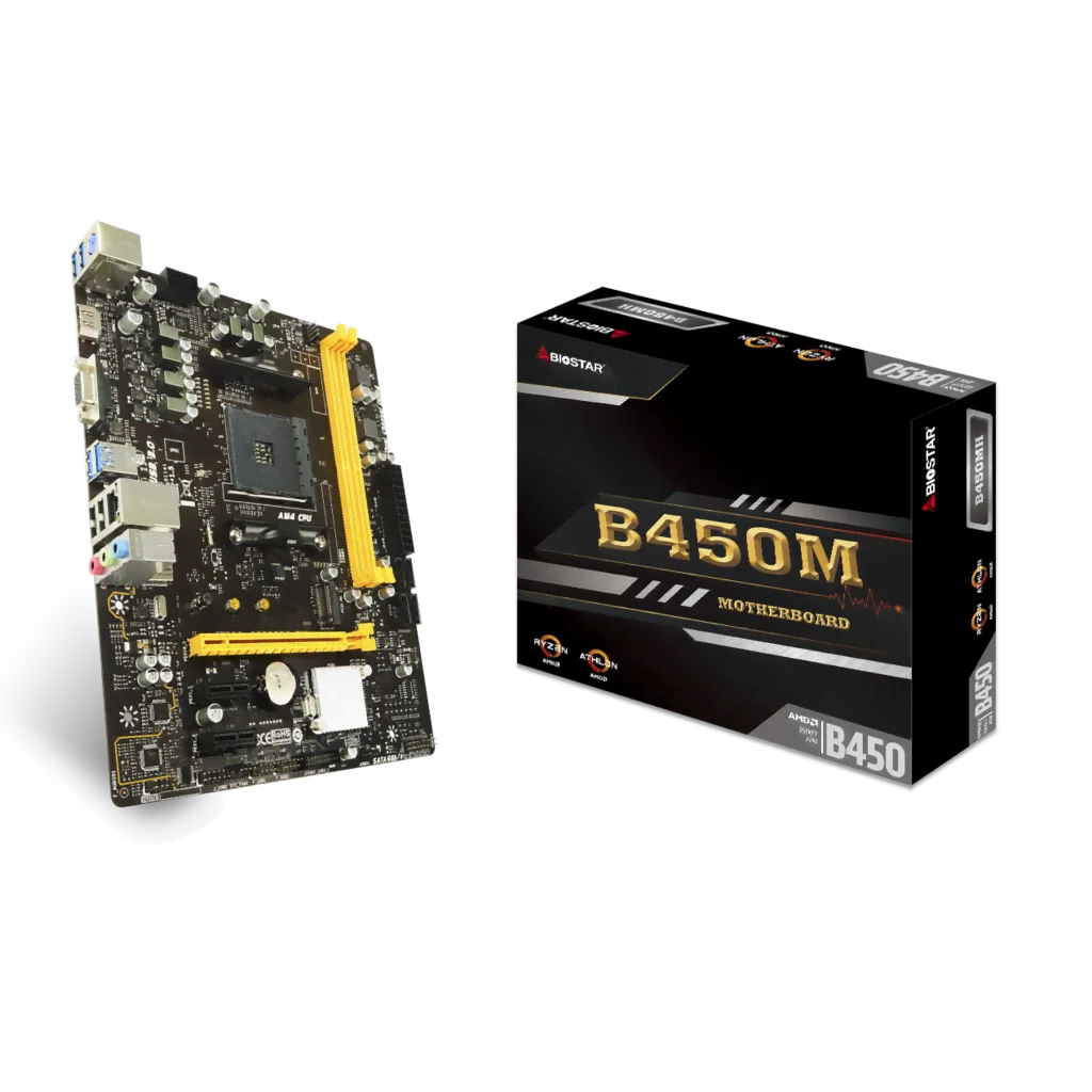 Biostar B450MH, vue 1