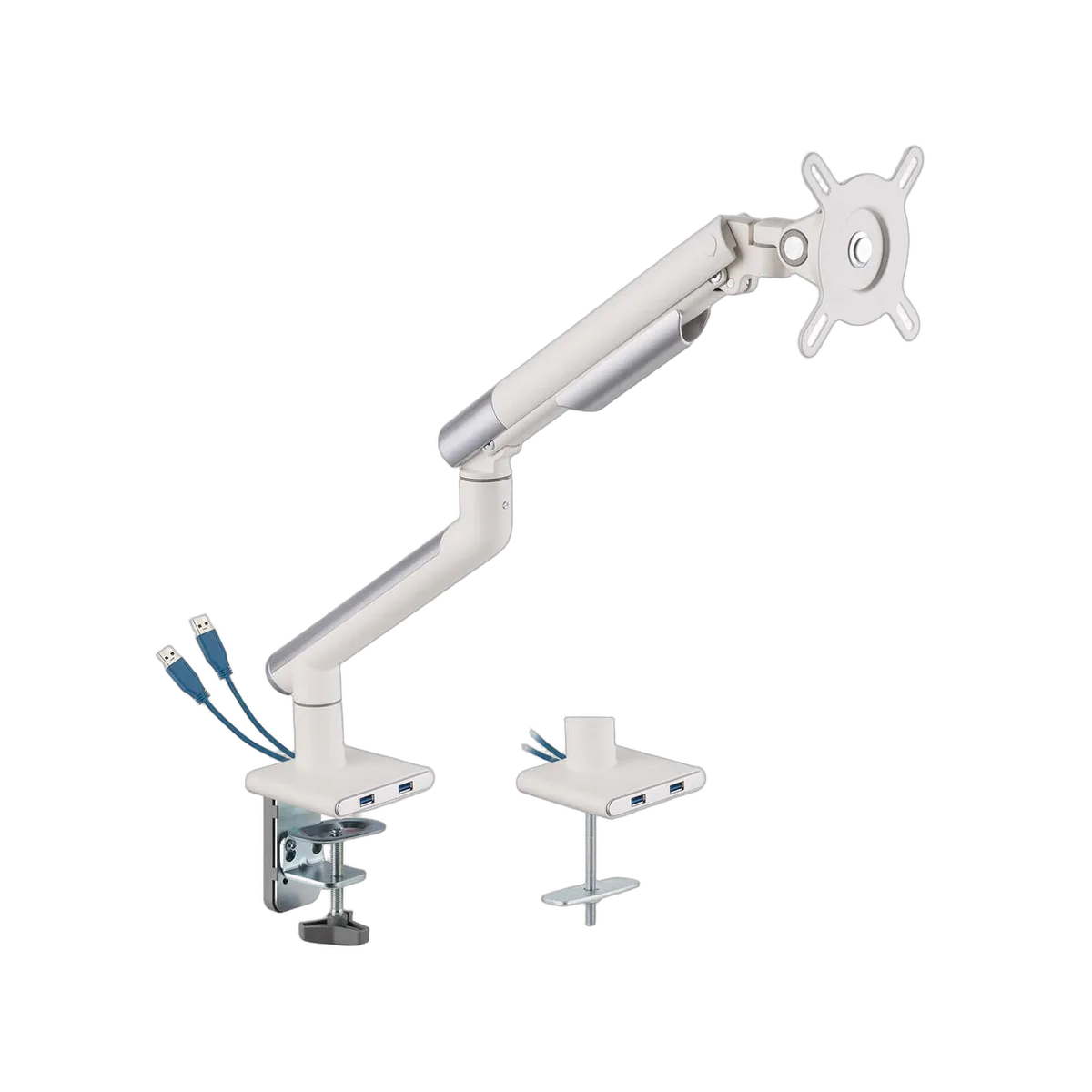 Kimex International Support de bureau Full Motion écran 17"- 32" Blanc VESA Max 100x100 Charge Max 9Kg, vue 2