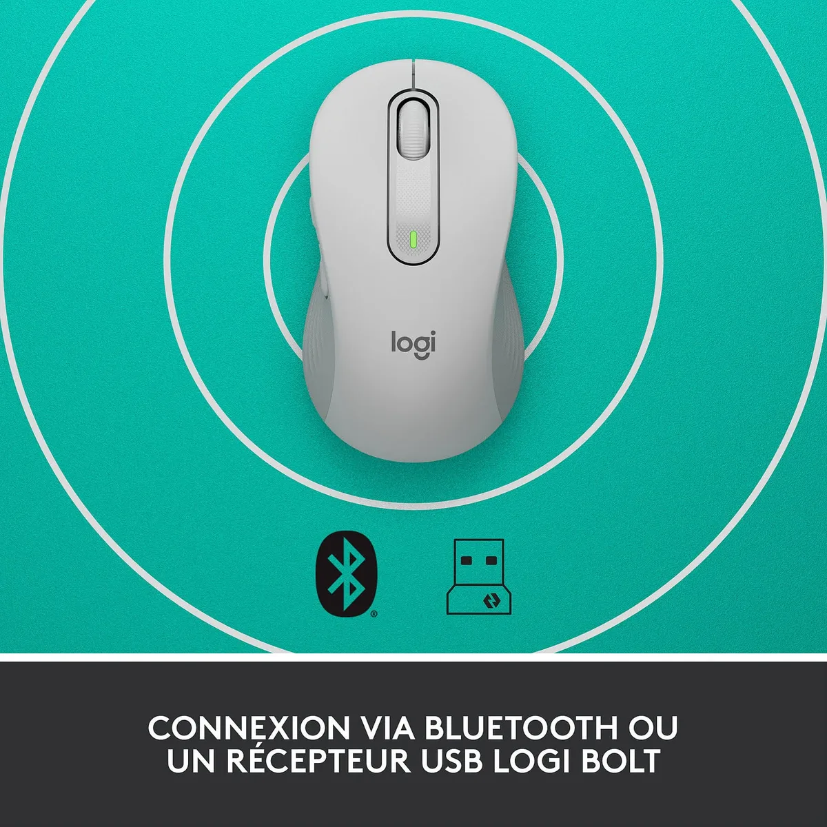 Logitech Signature M650 L - Sans-Fil - Blanc, vue 2