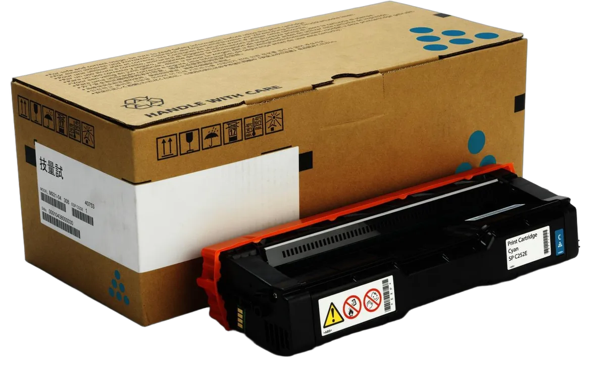 Ricoh Toner Cyan 1600p SPC250, vue 1