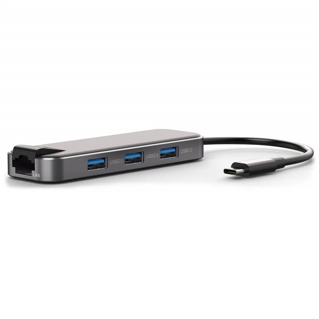 Bluestork 3 Ports USB 2.0 + HDMI + USB Type C + RJ45, vue 1