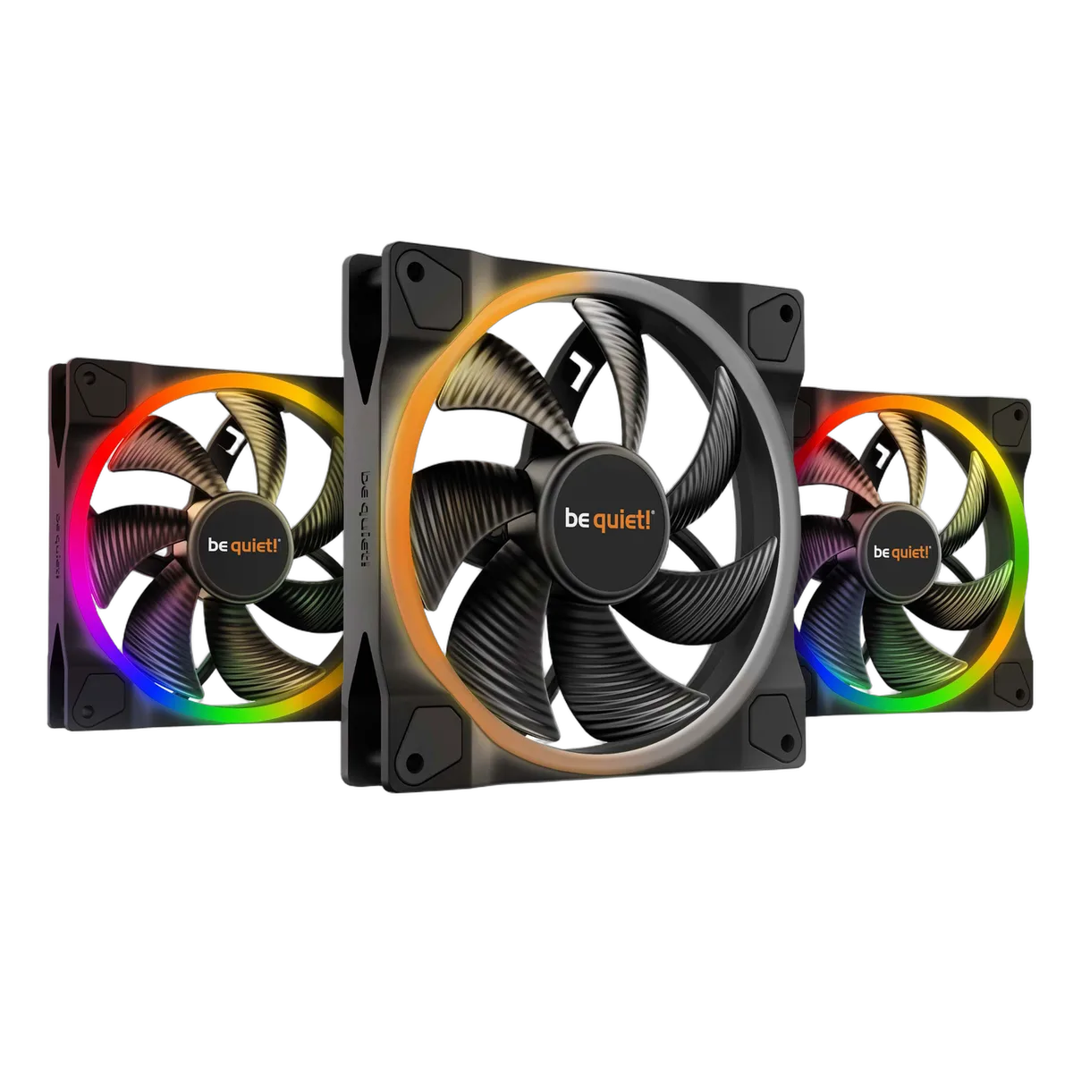 be quiet! Pack de 3 Light Wings 140mm PWM ARGB, vue 1
