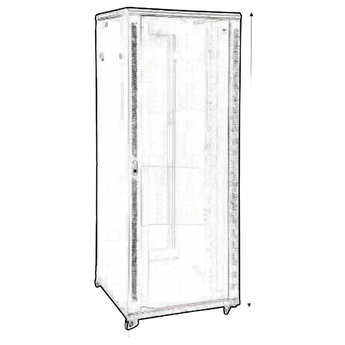 Kimex International Baie de brassage en kit 19"x42Ux600mm Noir, vue 3
