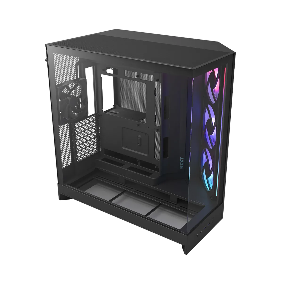 NZXT H9 Flow RGB Noir - MT/Sans Alim/E-ATX, vue 2