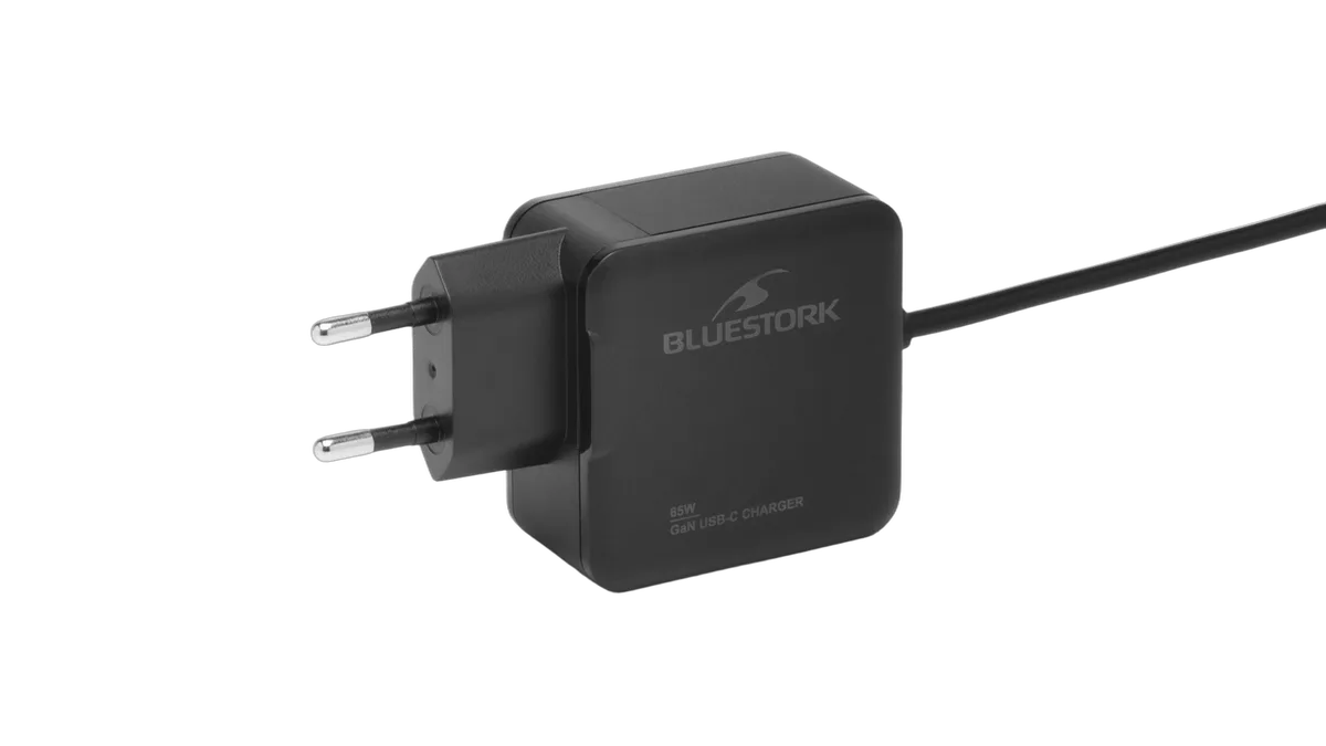Bluestork Chargeur GaN/Power Delivery USB-C - 65W - 1,5m - Noir, vue 1