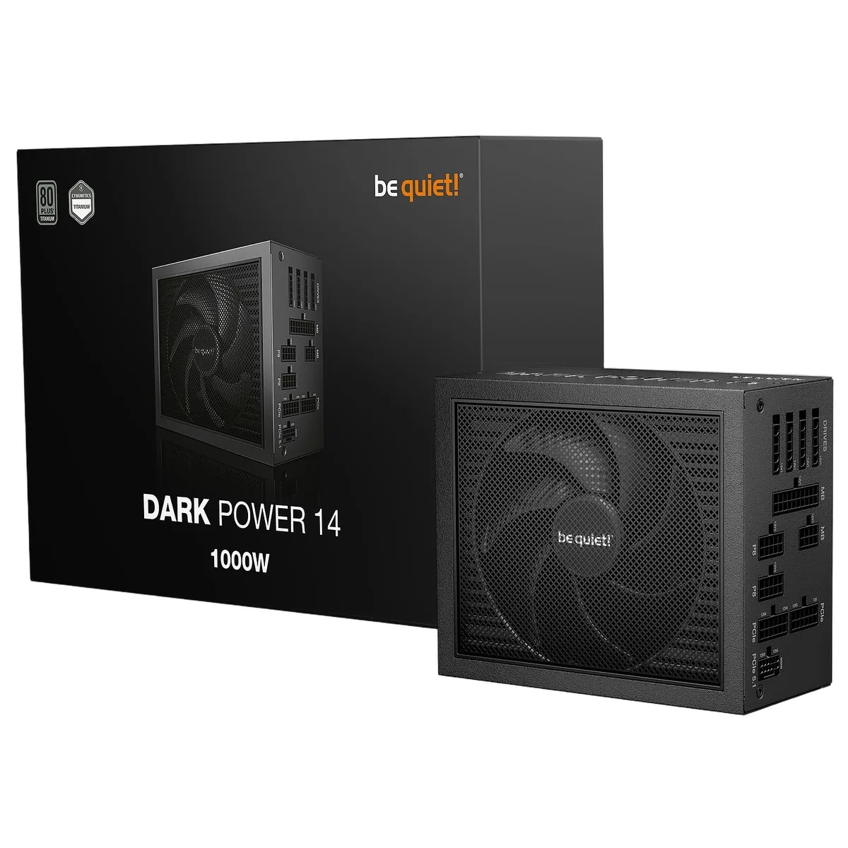 be quiet! ATX 1000W Dark Power 14 80+ Cybenetics Titanium, vue 1