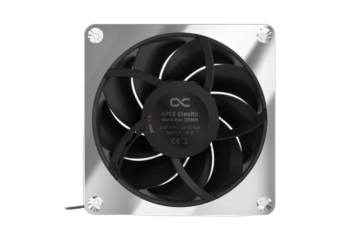 Alphacool Apex Stealth Metal 120mm - 2000rpm Chrome, vue 2