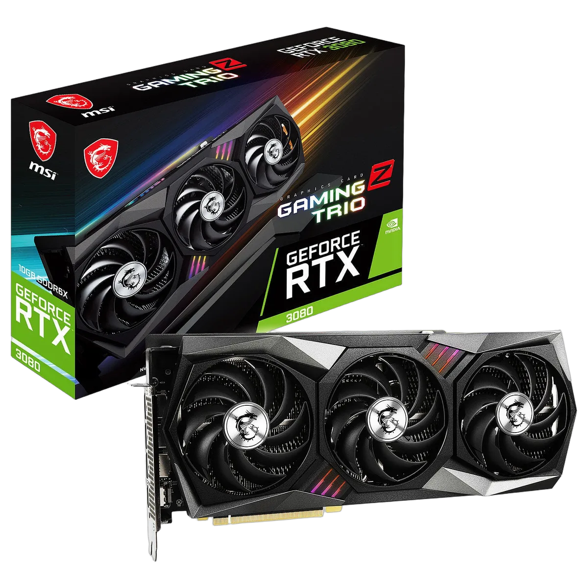 MSI GeForce RTX 3080 GAMING Z TRIO 10G LHR-Seconde Vie, vue 1