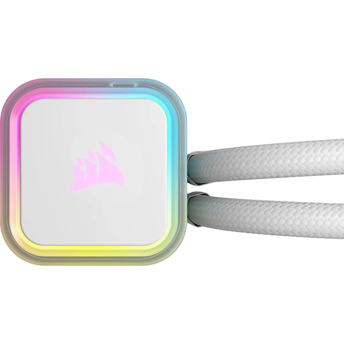 Corsair iCUE H100i RGB ELITE Liquid CPU Cooler - 240mm - Blanc, vue 3