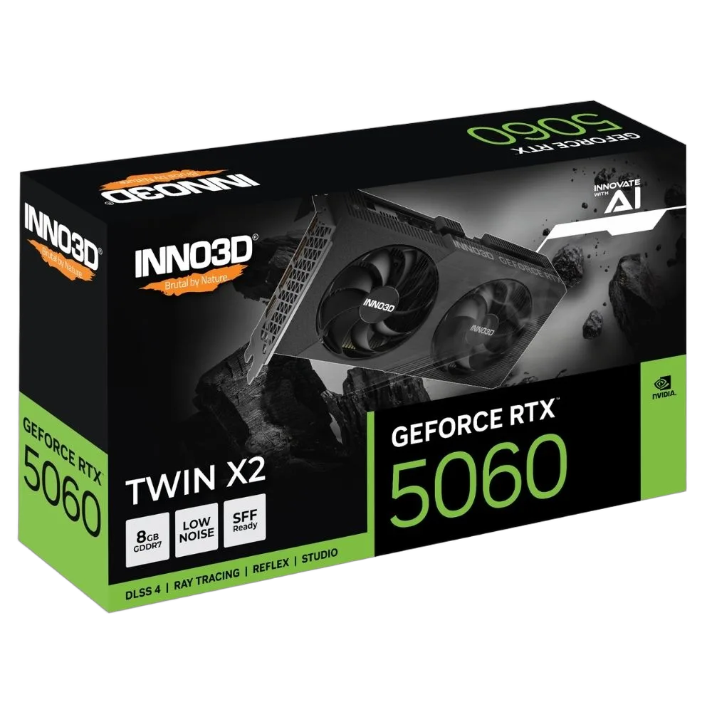 Inno3D GEFORCE RTX 5060 TWIN X2 V2, vue 3