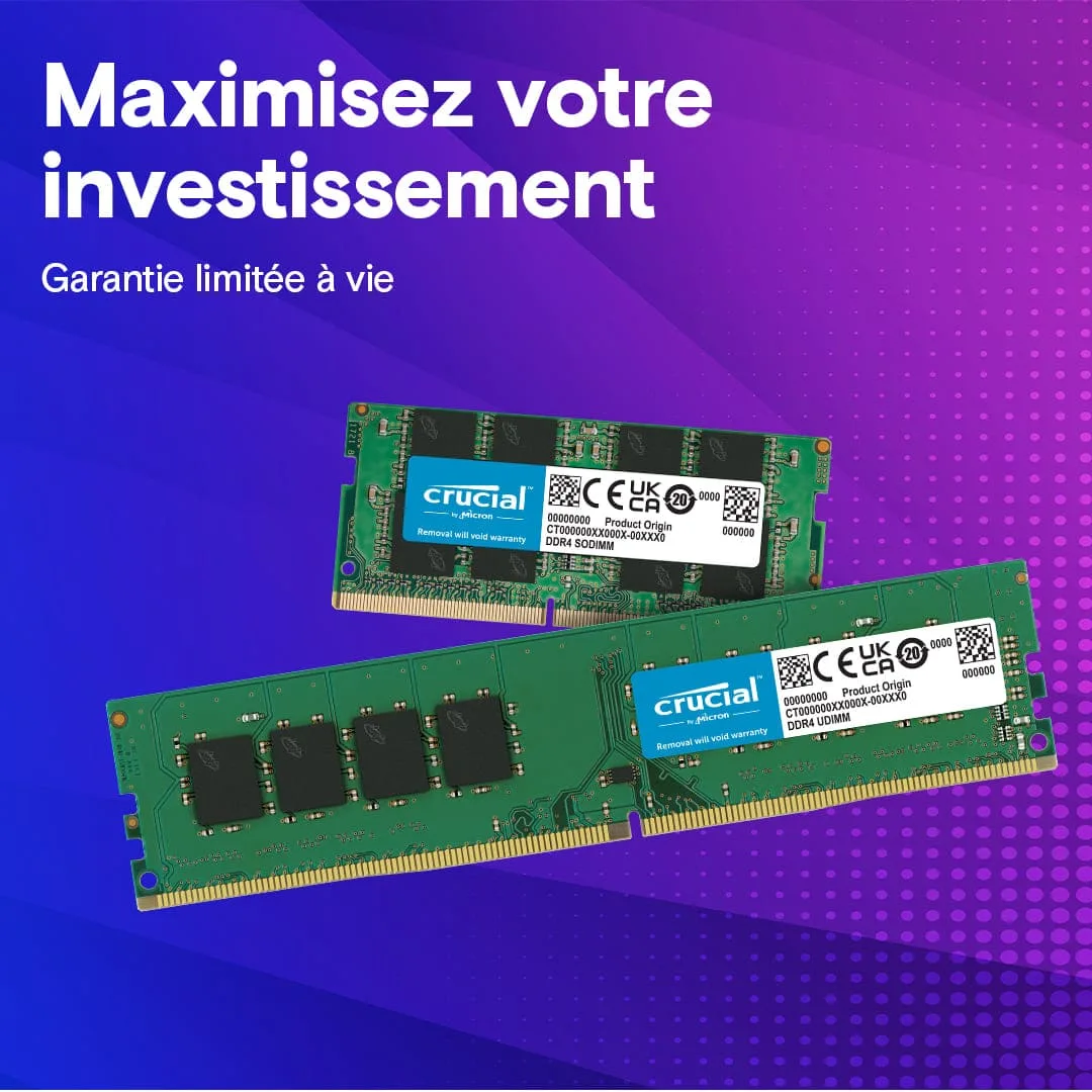 Crucial CT16G4SFRA32AT 16Go (1x16Go) SO-DDR4 3200MHz OEM, vue 6