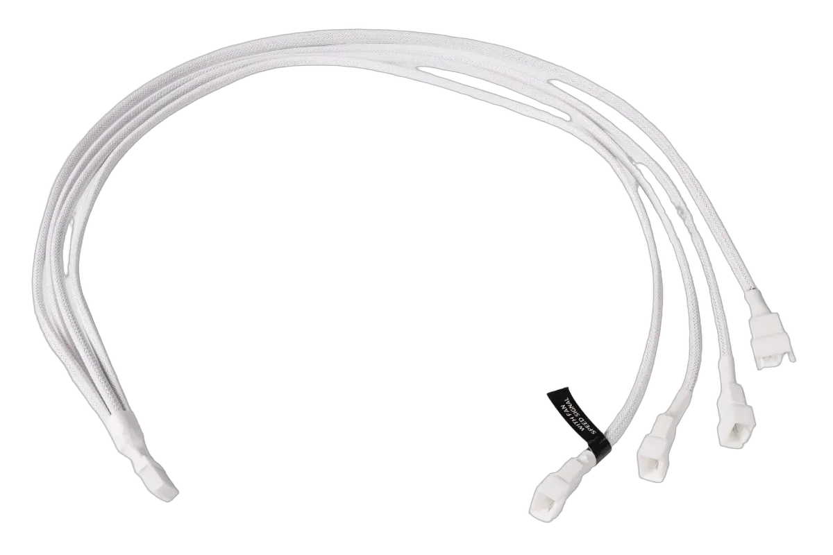 Alphacool Répartiteur 1 vers 4 ventilateurs 4pin PWM Blanc, vue 1