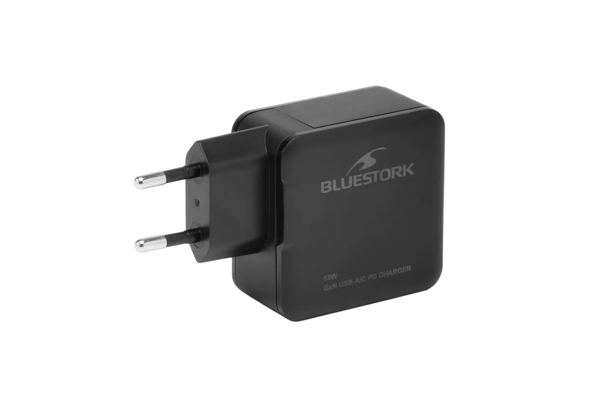 Bluestork Chargeur GaN 65W 2 ports - USB-C/USB-A - Noir, vue 4