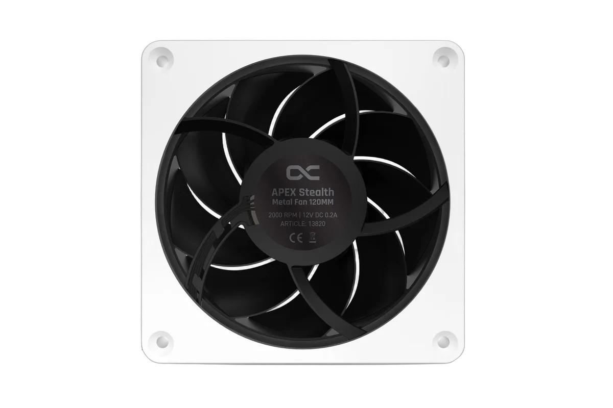 Alphacool Apex Stealth Metal 120mm - 2000rpm Blanc, vue 2
