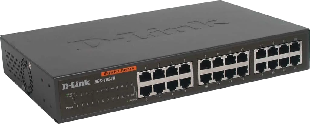 D-Link 24 ports 10/100/1000Mbps DGS-1024D, vue 1