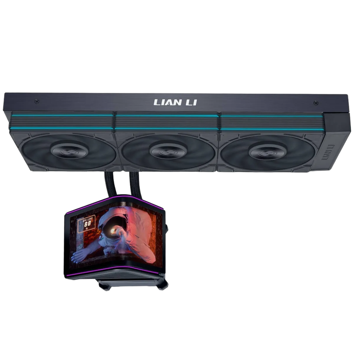Lian-Li HydroShift II OLED Curved 360P28 noir, vue 3