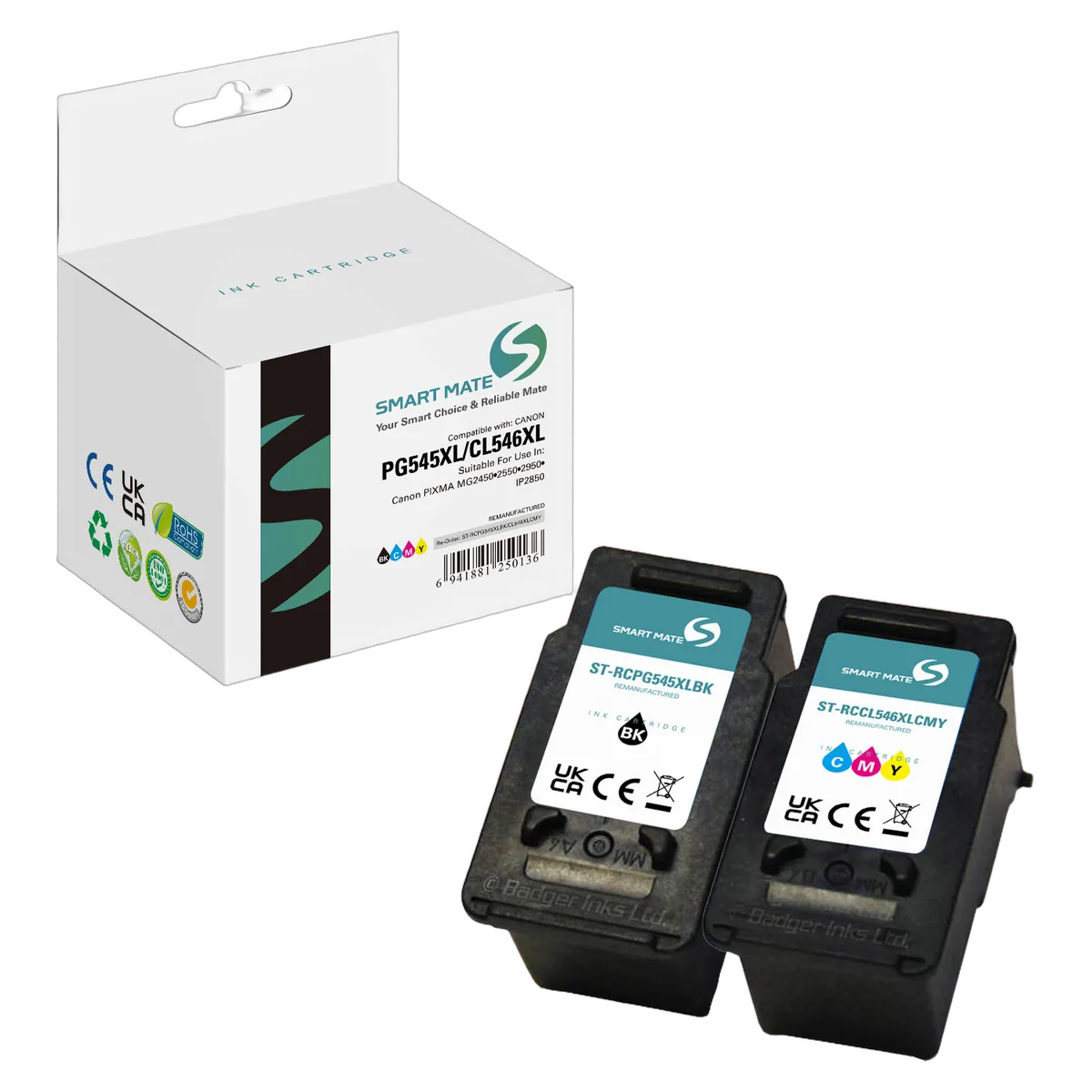 Compatible Canon Pack Noir et Couleurs PG-545XL/CL-546XL, vue 1