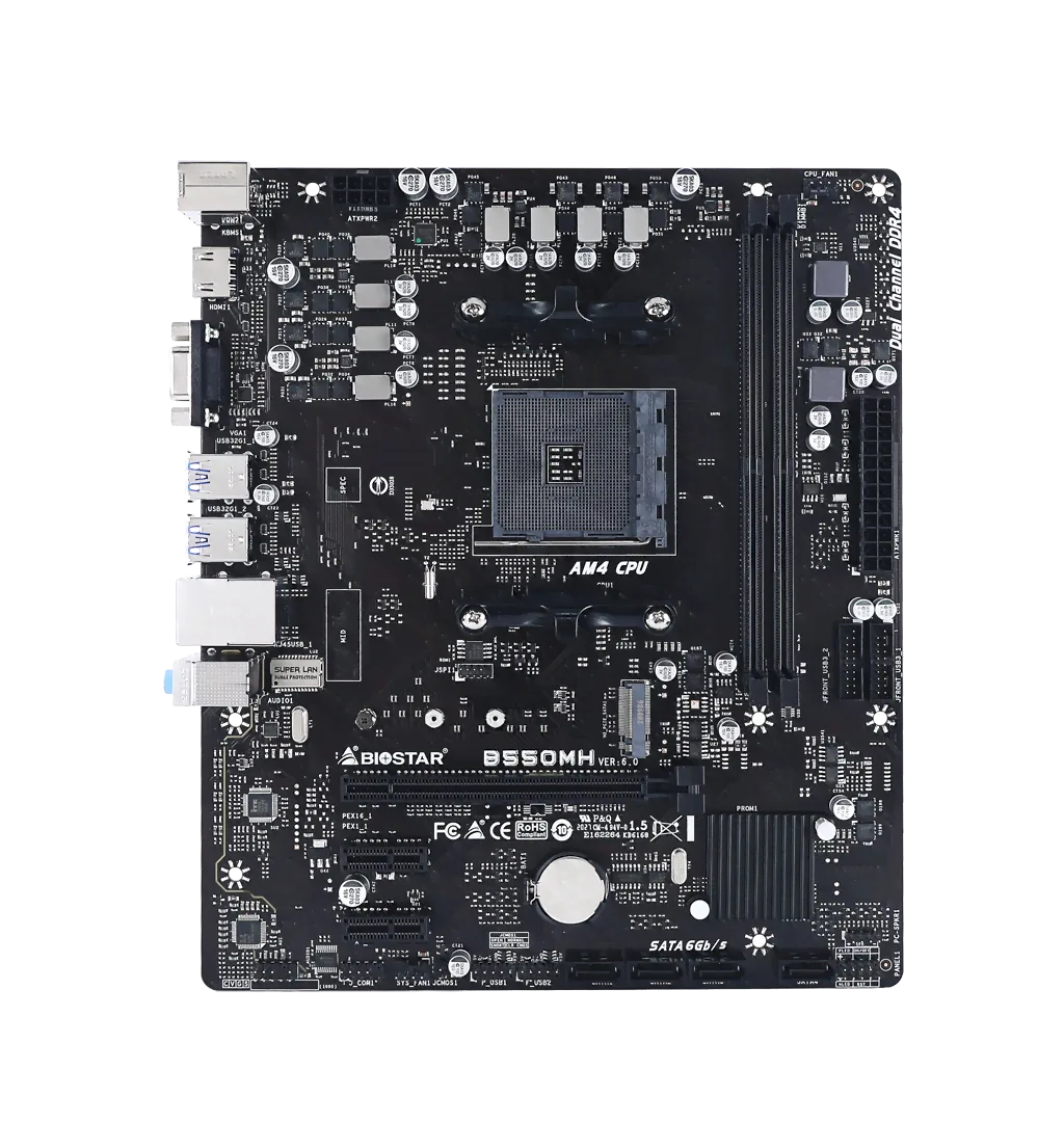 Biostar B550MH, vue 4