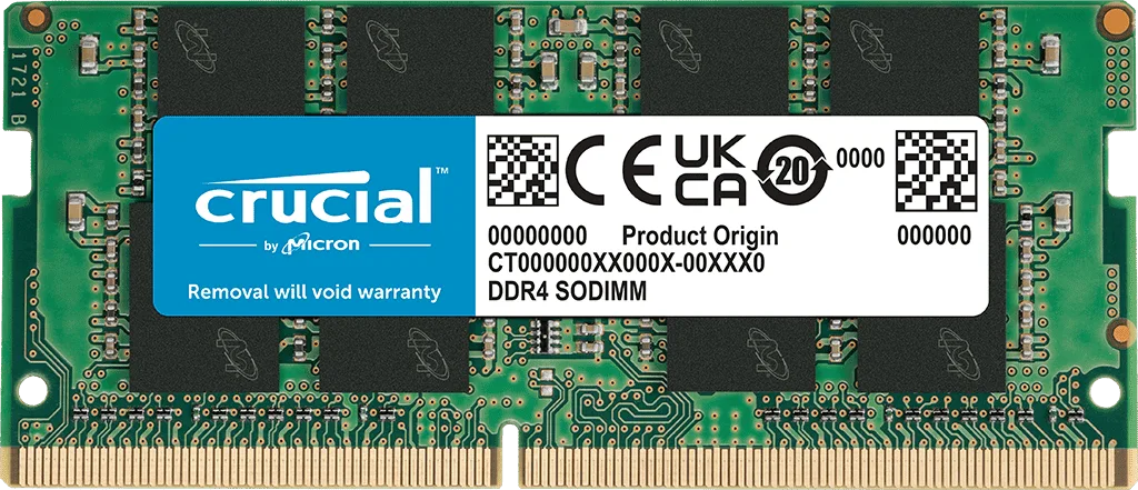Crucial CT16G4SFRA32AT 16Go (1x16Go) SO-DDR4 3200MHz OEM, vue 1