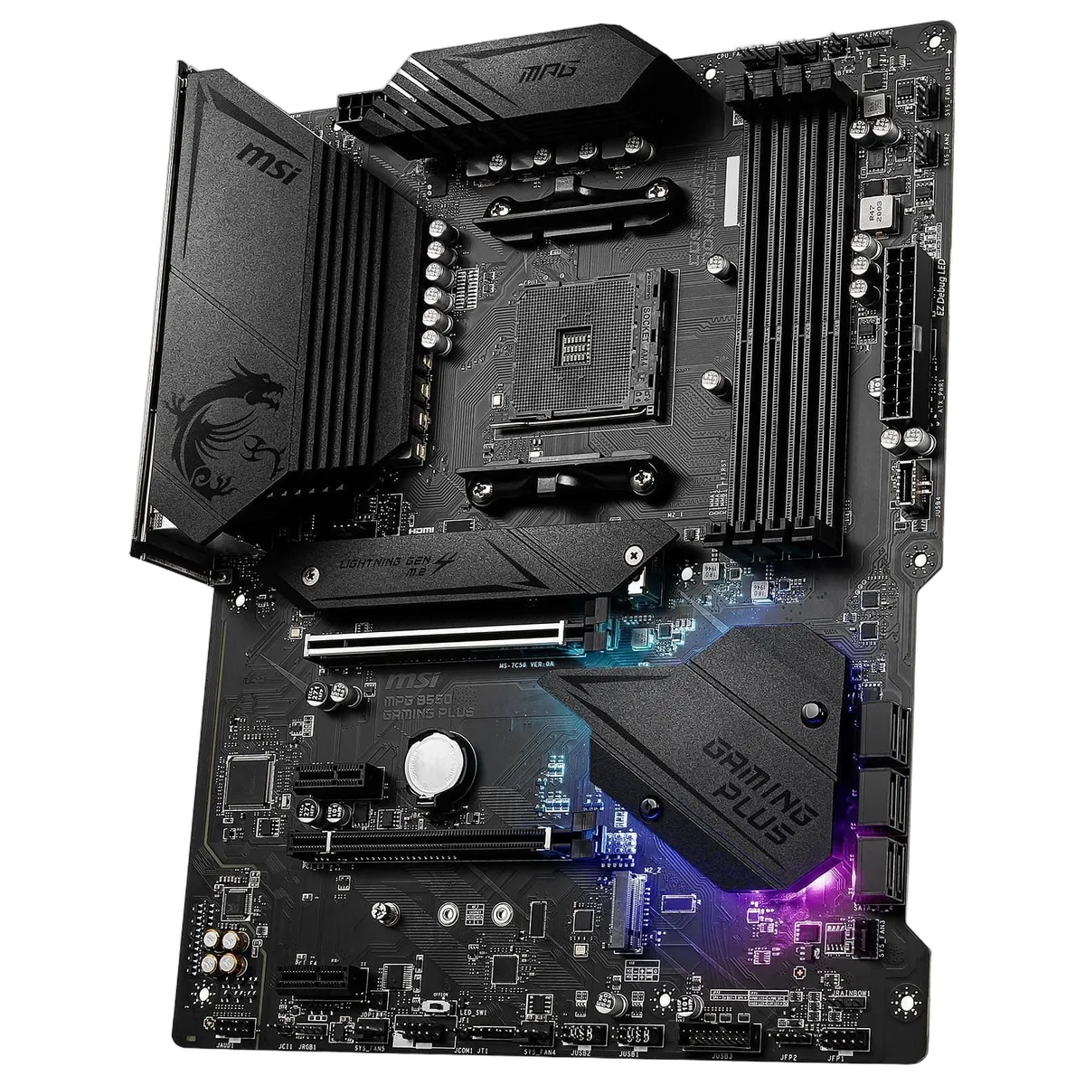 MSI MPG B550 GAMING PLUS, vue 3
