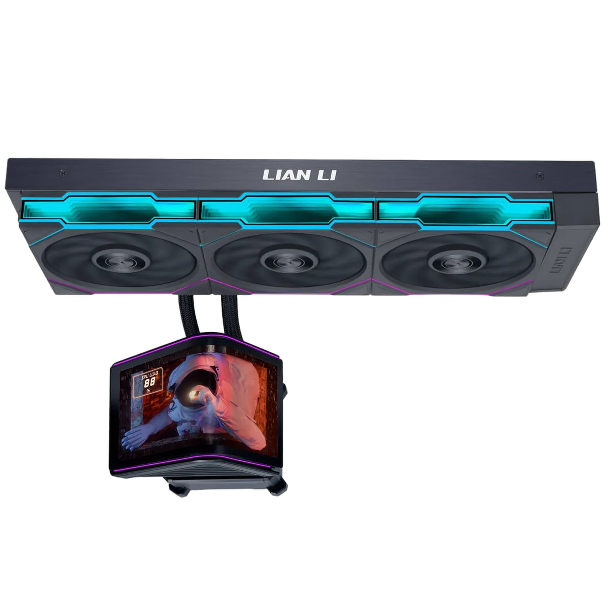 Lian-Li HydroShift II OLED incurvé 360TL noir, vue 3
