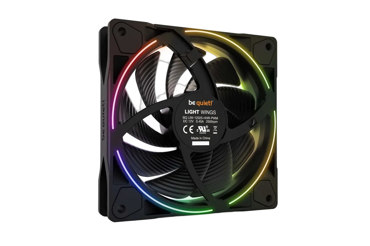 be quiet! Pack de 3 Light Wings 120mm PWM ARGB High Speed, vue 4