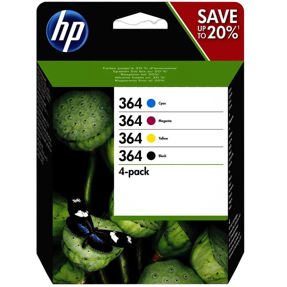 HP Pack Cartouches Noire et Couleurs HP 364 - N9J73AE, vue 1