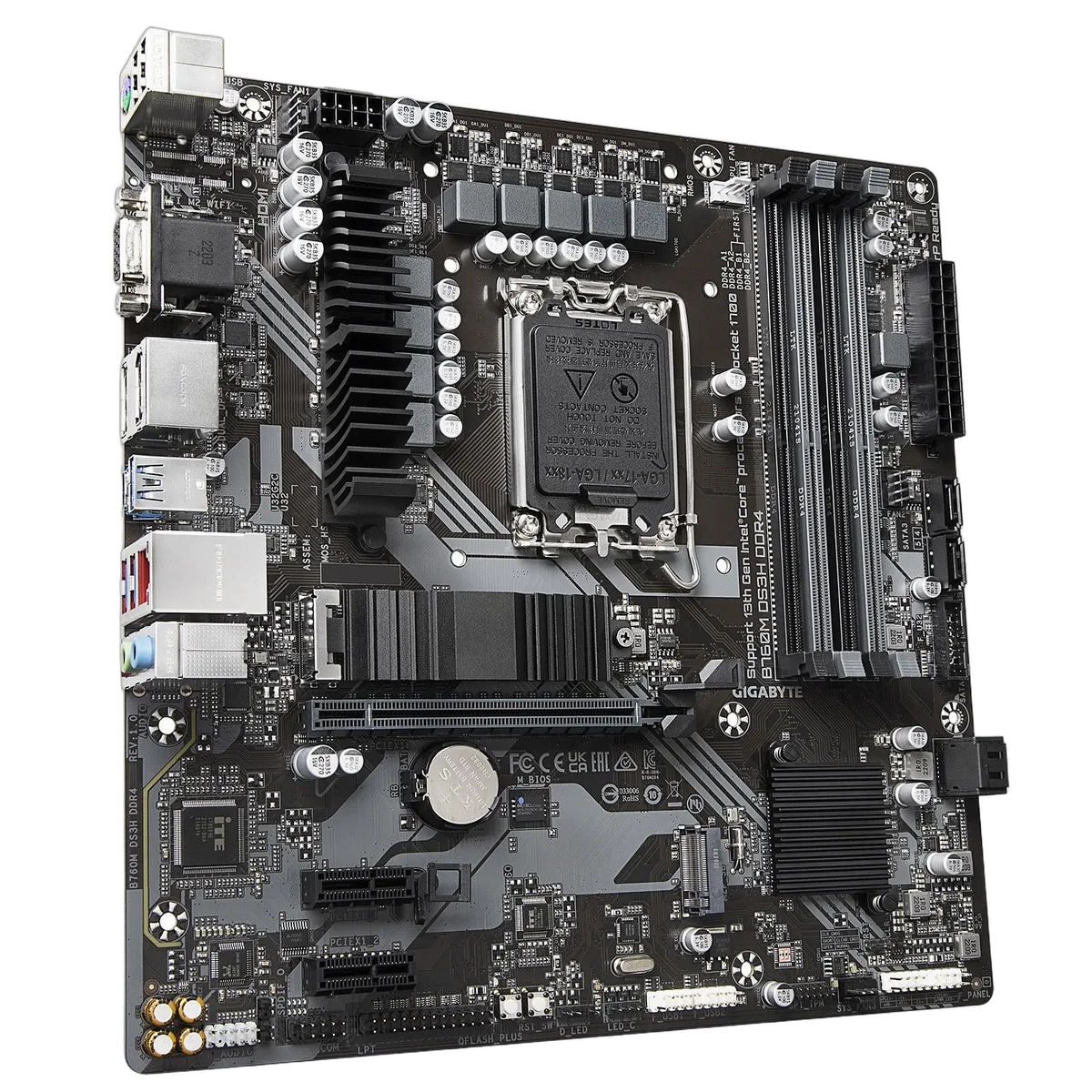 Gigabyte B760M DS3H DDR4, vue 2