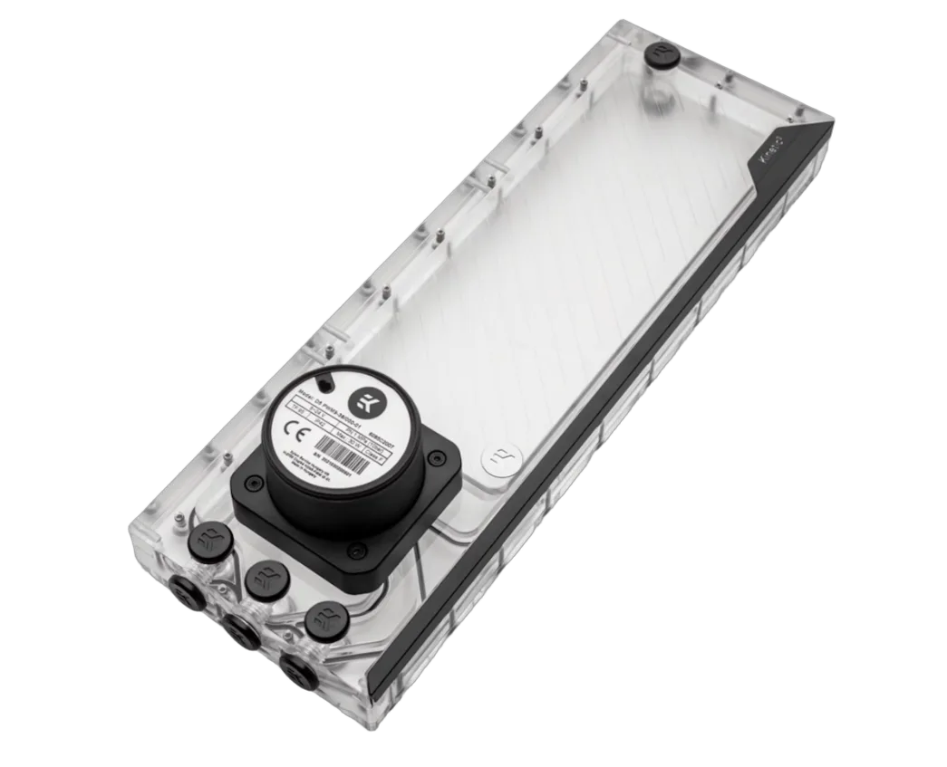 EK Water Blocks EK-Quantum Kinetic³ FLT 360 D5 PWM D-RGB - Plexi, vue 1