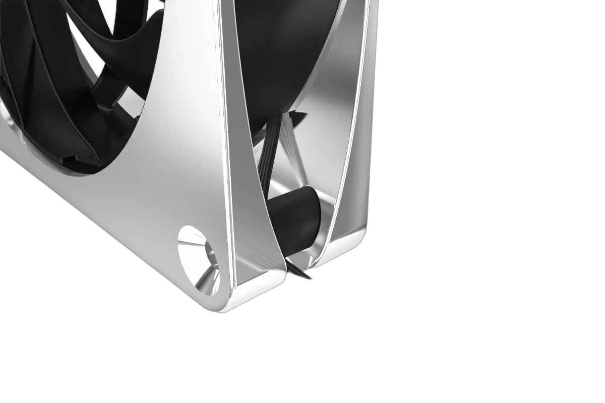 Alphacool Apex Stealth Metal 120mm - 3000rpm Chrome, vue 3