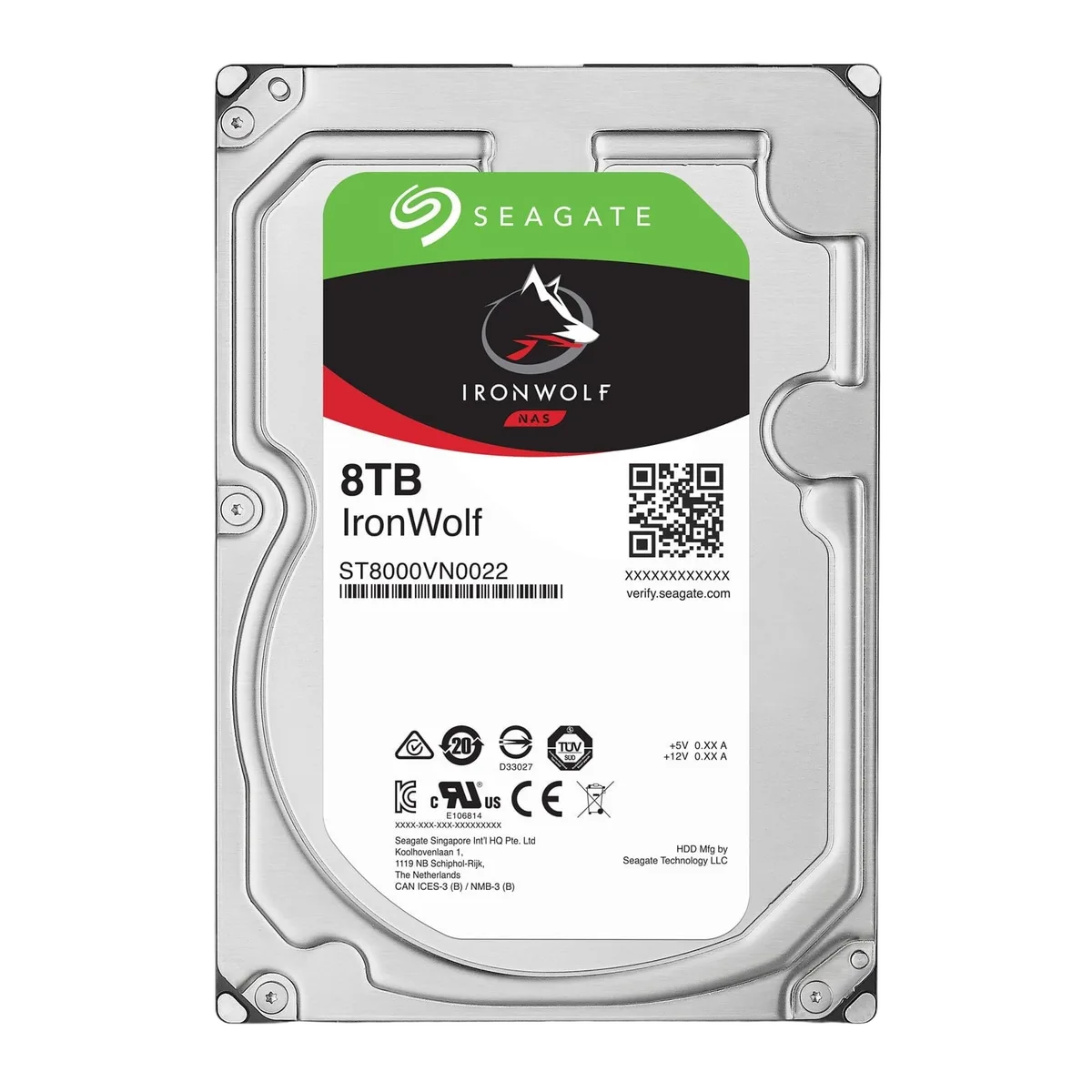 Seagate 8To SATA III 256Mo Ironwolf ST8000VN002, vue 1