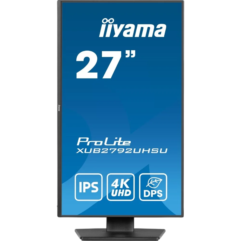 Iiyama PROLITE XUB2792UHSU-B6 - 27" 4K 60Hz IPS 4ms Pivot USB-C HP économie d'énergie dynamique, vue 2
