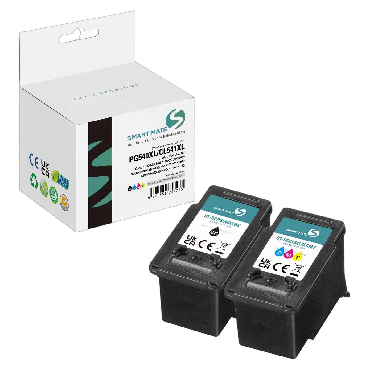 Compatible Canon Pack Noir et Couleur PG-540XL / CL-541XL, vue 1