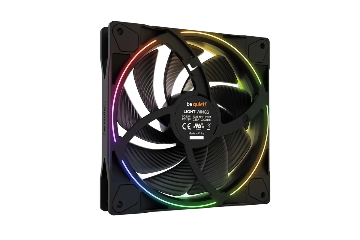 be quiet! Pack de 3 Light Wings 140mm PWM ARGB High Speed, vue 4