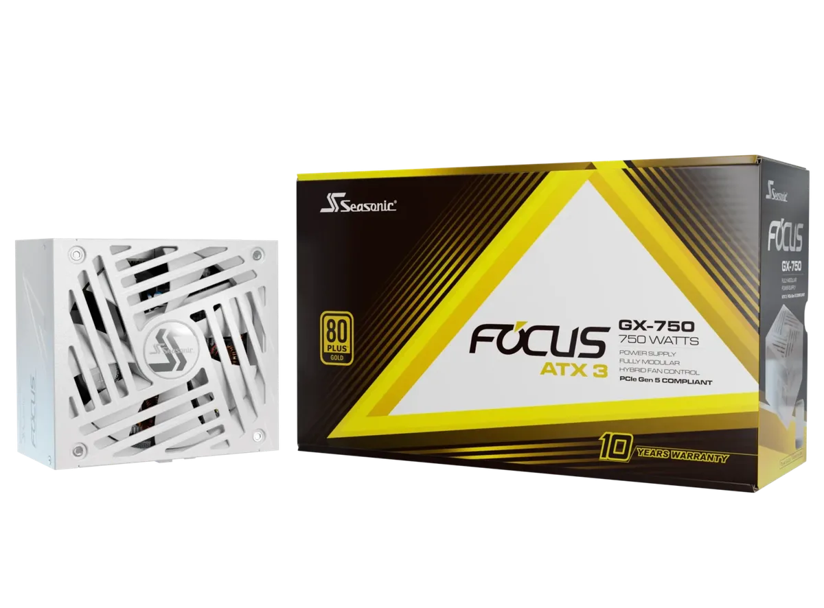 Seasonic ATX 750W 80+ Gold - FOCUS-GX-750-V4-WHITE, vue 1