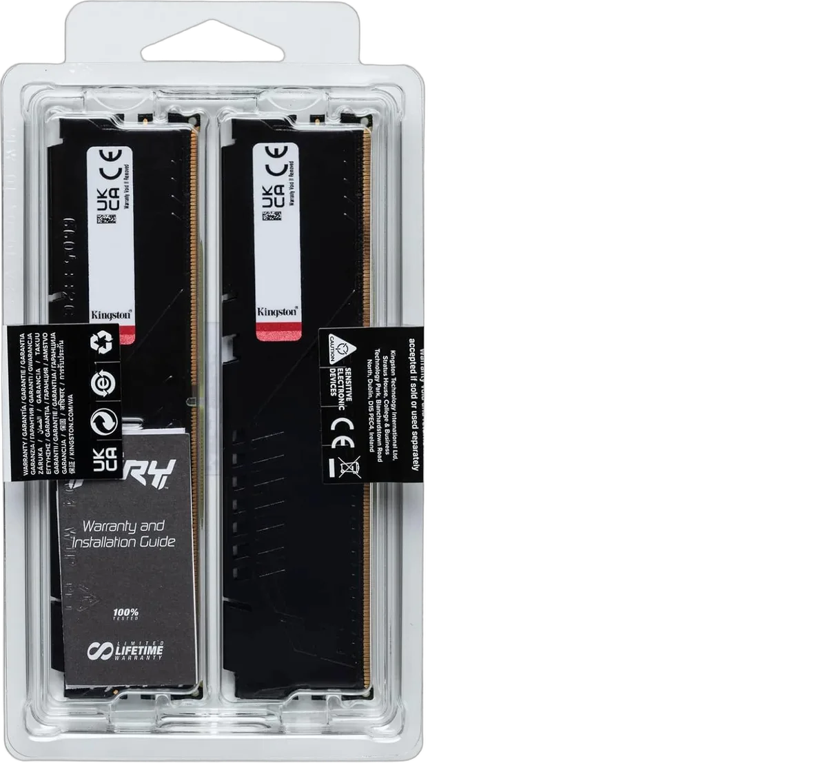 Kingston Fury Beast 32Go (2x16Go) DDR5 6000MHz CL 36 Noir, vue 6