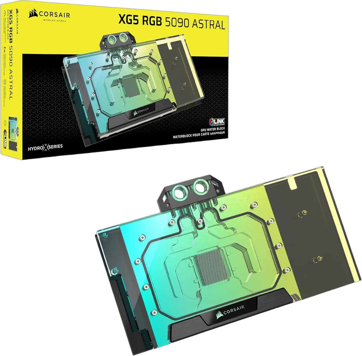 Corsair Waterblock GPU Hydro X Series XG5 RGB 5090 ASTRAL, vue 1