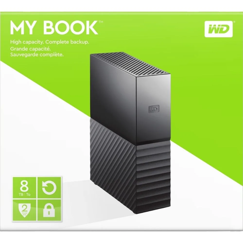 WD 8To USB 3.0 - WDlBBGB0080HBK-EESN, vue 2