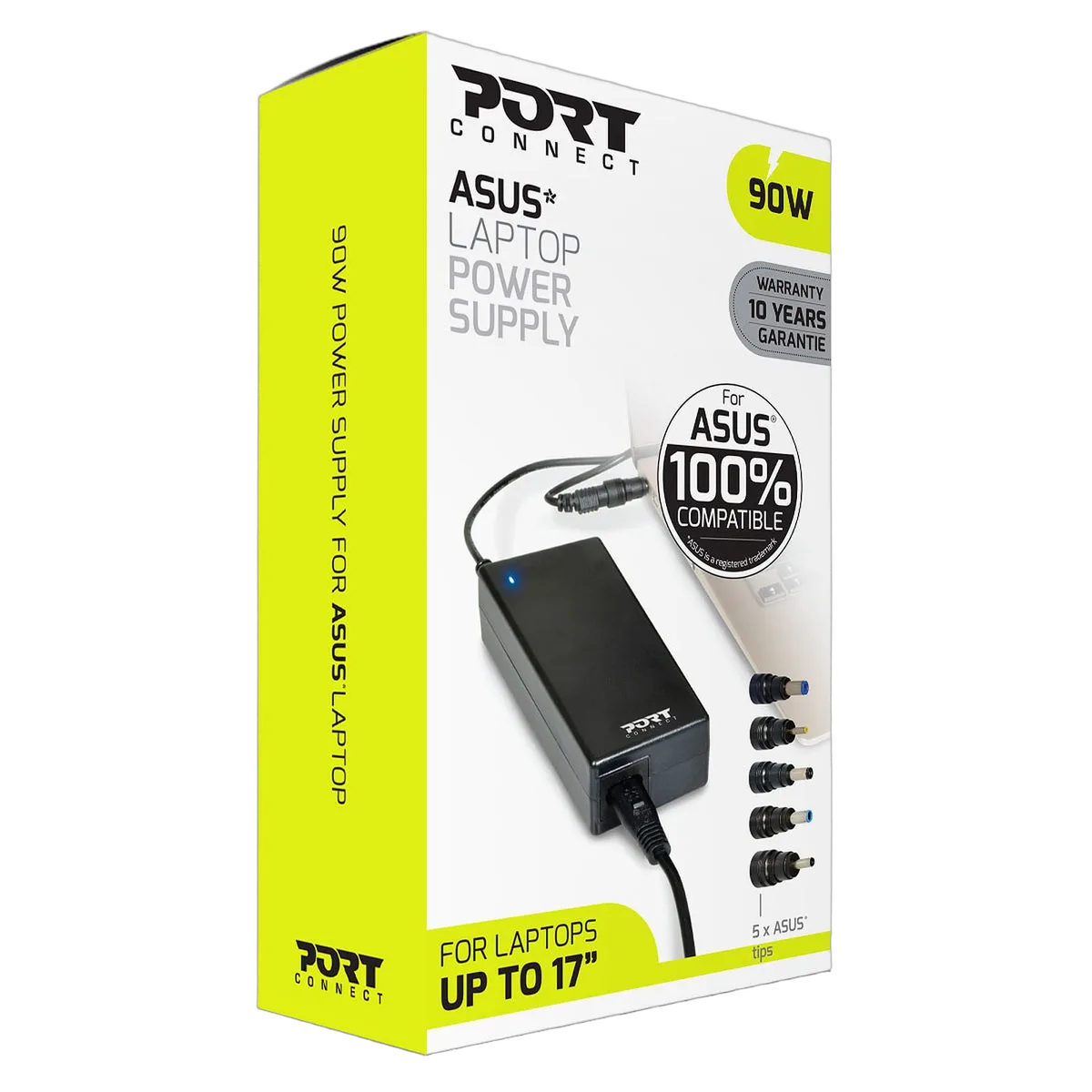 Port Chargeur secteur 90W ASUS - 5 embouts, vue 2