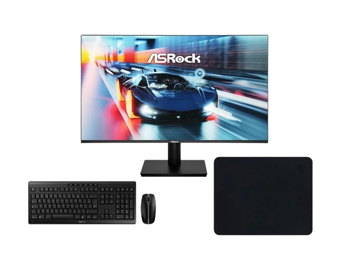 ASRock CL27FFB - 27" FHD 144Hz IPS 1ms FreeSync + Clavier souris tapis, vue 1
