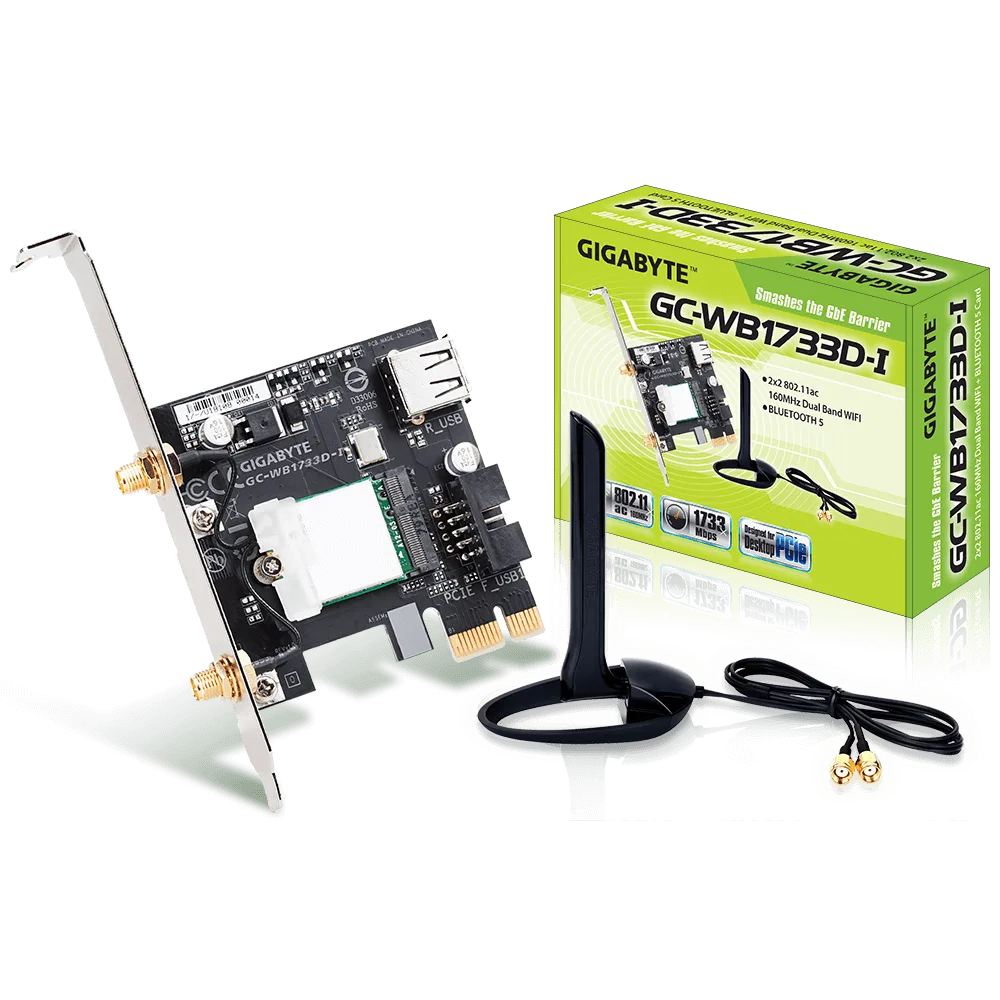 Gigabyte PCI-E BT5/WiFi AC - GC-WB1733D-I, vue 1
